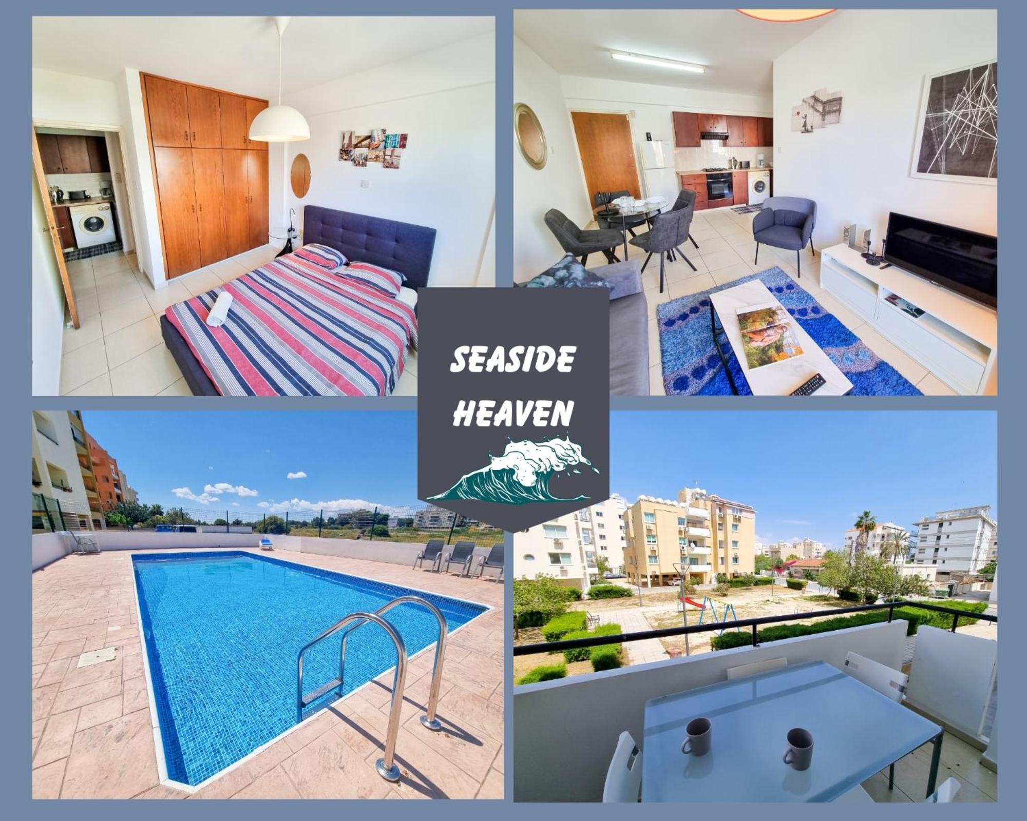Seaside Heaven Apartment With Pool Larnaca Dış mekan fotoğraf